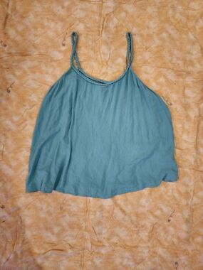 Mint Braided Strap Gauze Swing Cami Size 2